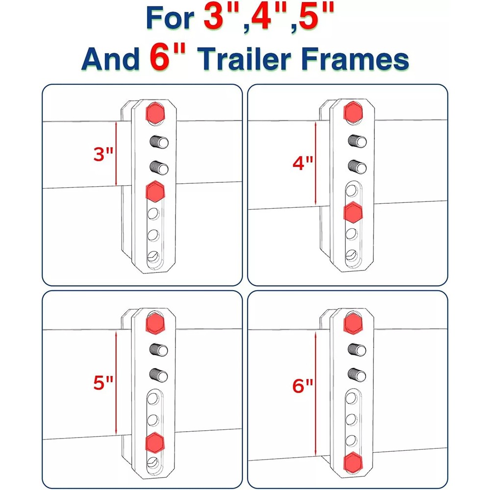 2PCS Trailer Sway Control Bracket for Equalizer Hitch-Weight Distribution System