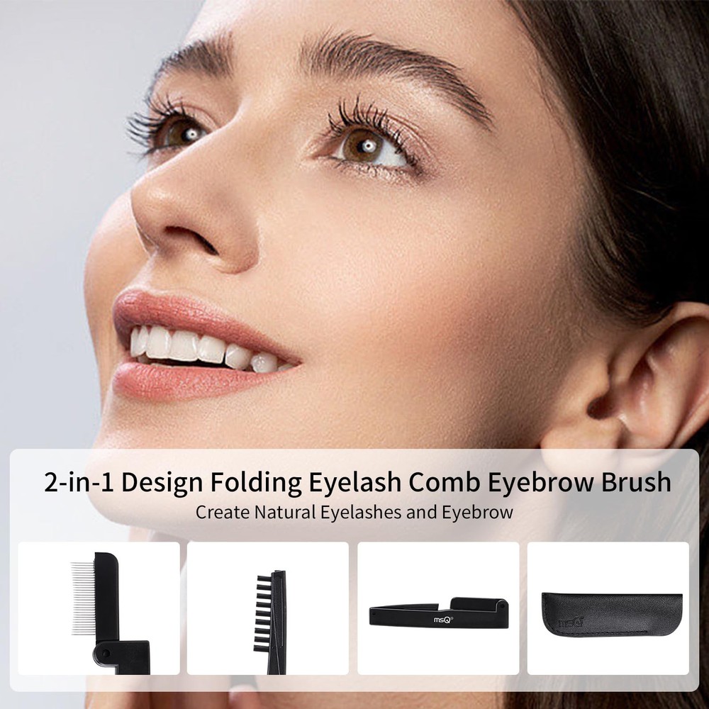 Eyelash Comb Separator Tool - Folding Brow Brush Mascara Applicator