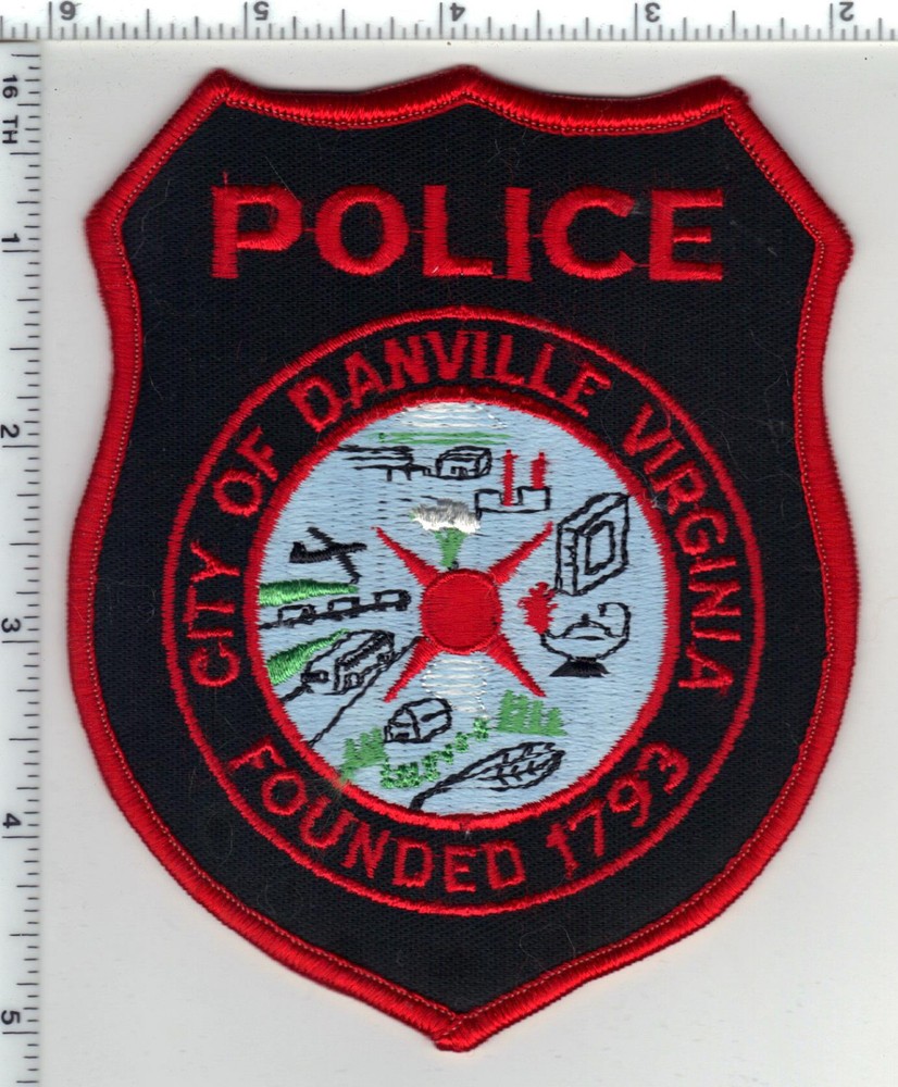 Danville Police (Virginia) Red 3rd Issue Shoulder Patch