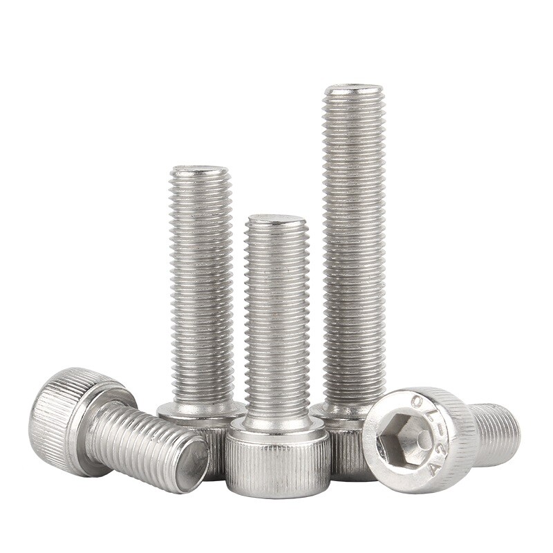 A2 Stainless Fine Thread Allen Key Bolt Hex Socket Cap Screws Hex Nut M6M8M10M12