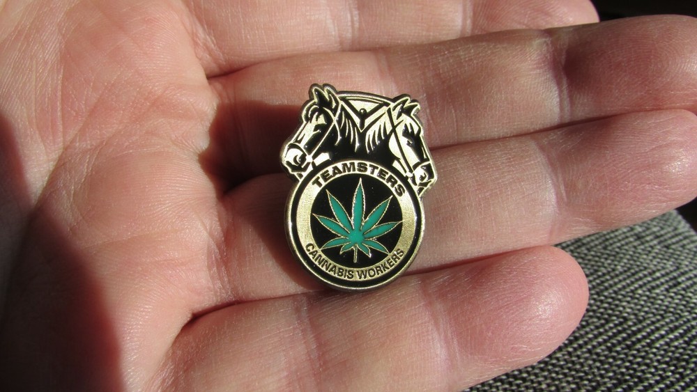 Cannabis Workers Teamsters Union Lapel Pin Marijuana Leaf NEW