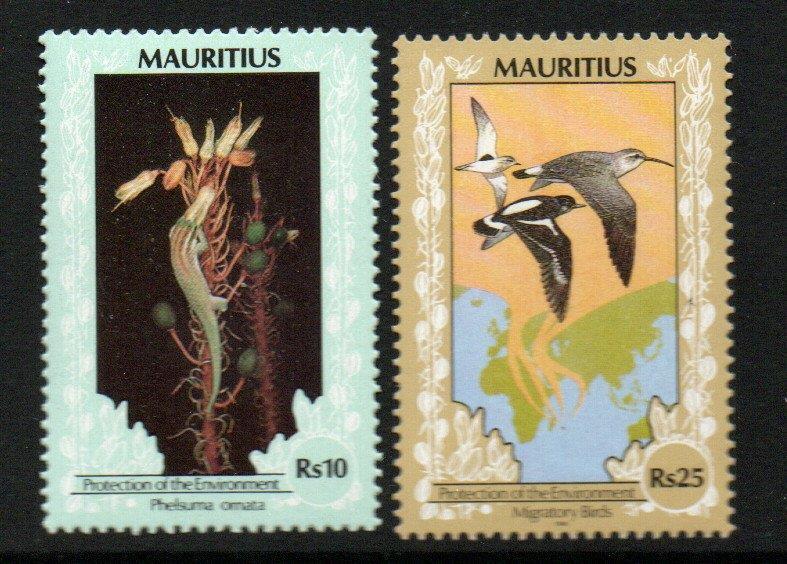 MAURITIUS MNH 1989/91 Conservation Projects Top 2 Values