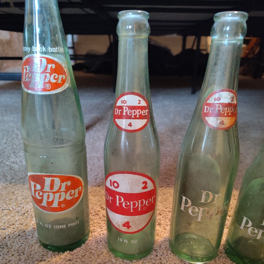 Lot of Dr Pepper Bottles