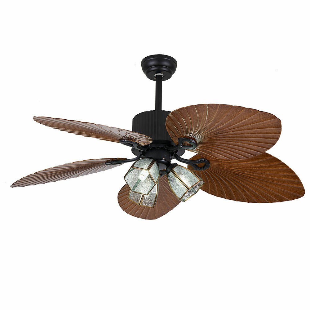 52" Tropical Ceiling Fan Light Indoor Reversible+ Remote Control 110V