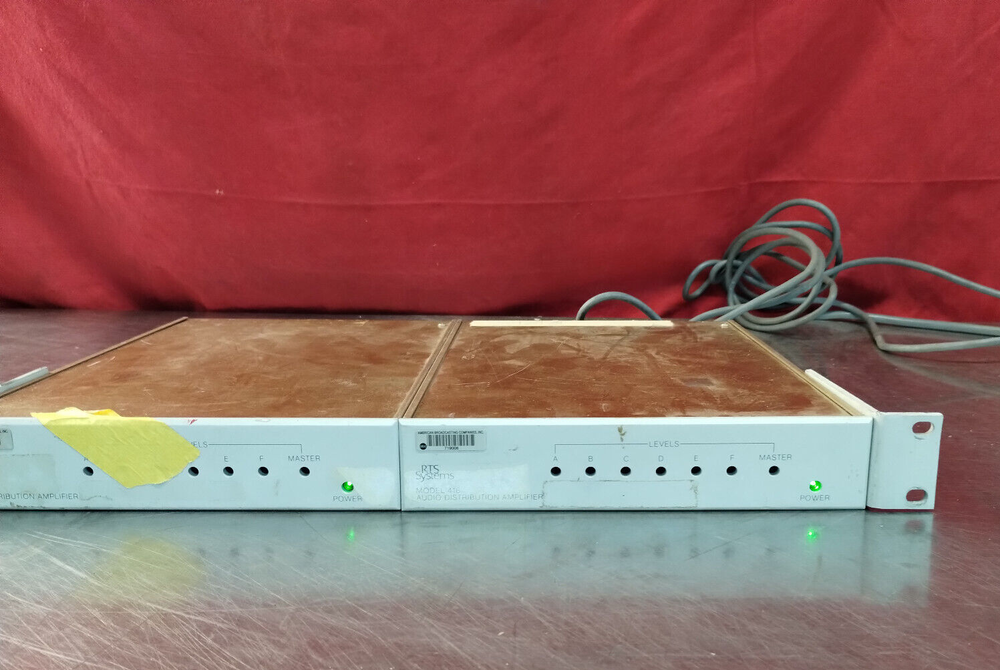 2 RTS Systems Audio Distribution Amplifier Model 416 - Rack Mount - USED