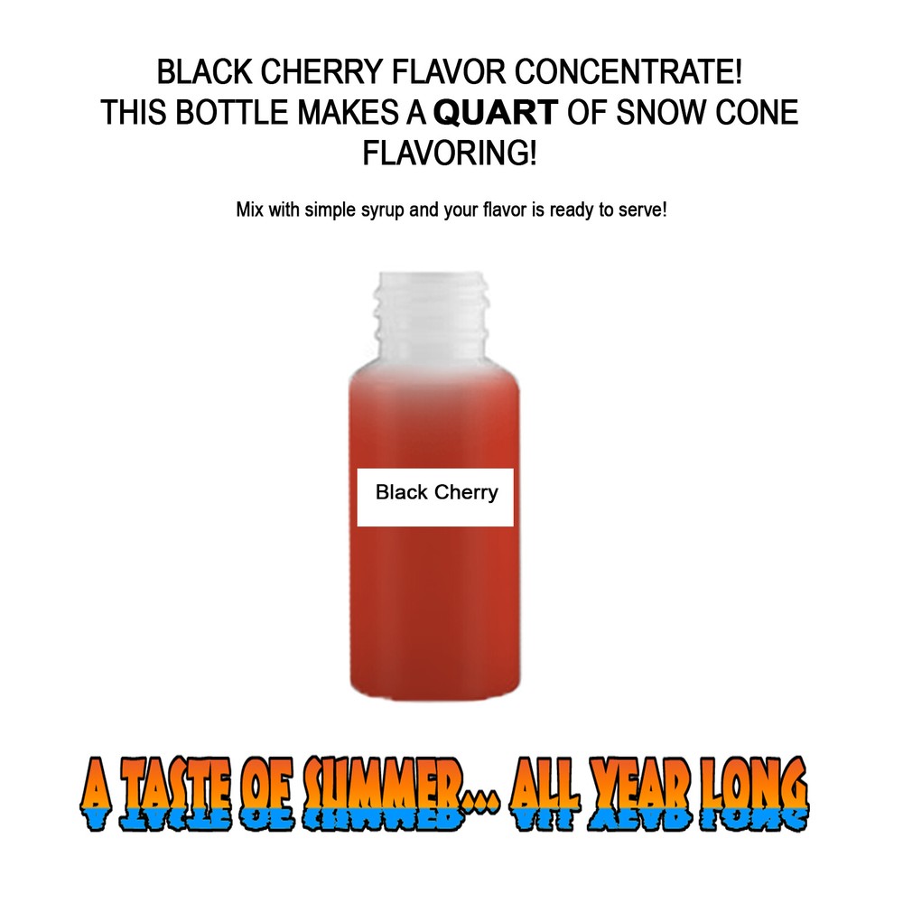BLACK CHERRY MIX SNOW CONE/SHAVED ICE FLAVOR CONCENTRATE MAKES 1 QUART