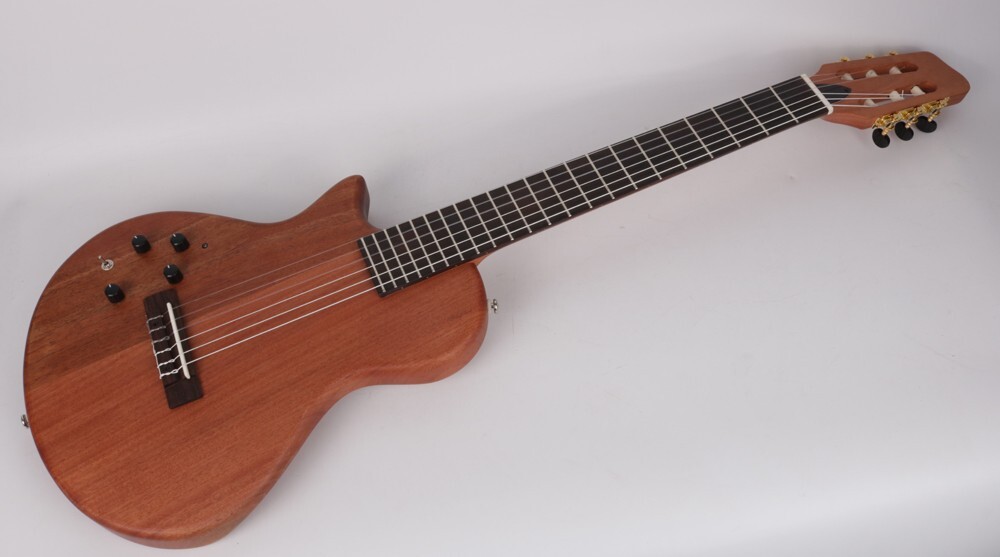 Left Hand electric classical guitar Silent nylon string travel portable