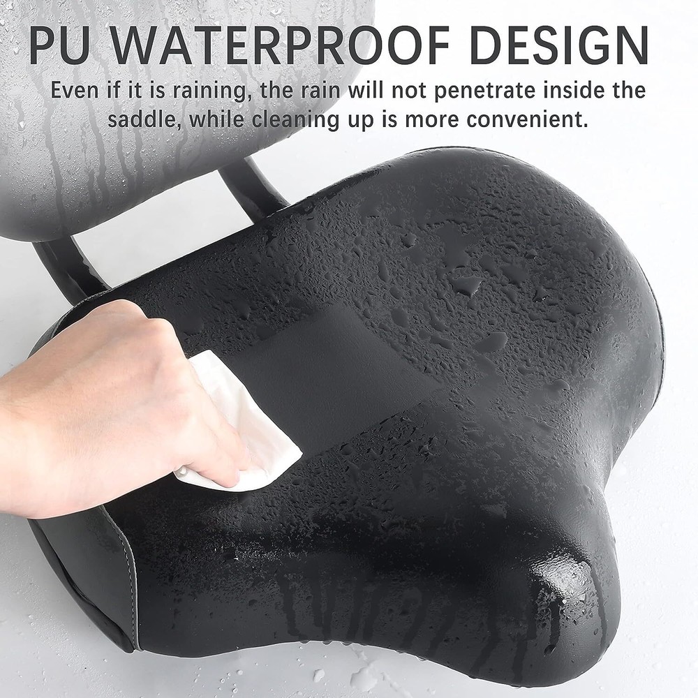 Large Backrest Saddle Bikes Bicycle Tricycle Saddle Seat with Backrest BlackUS