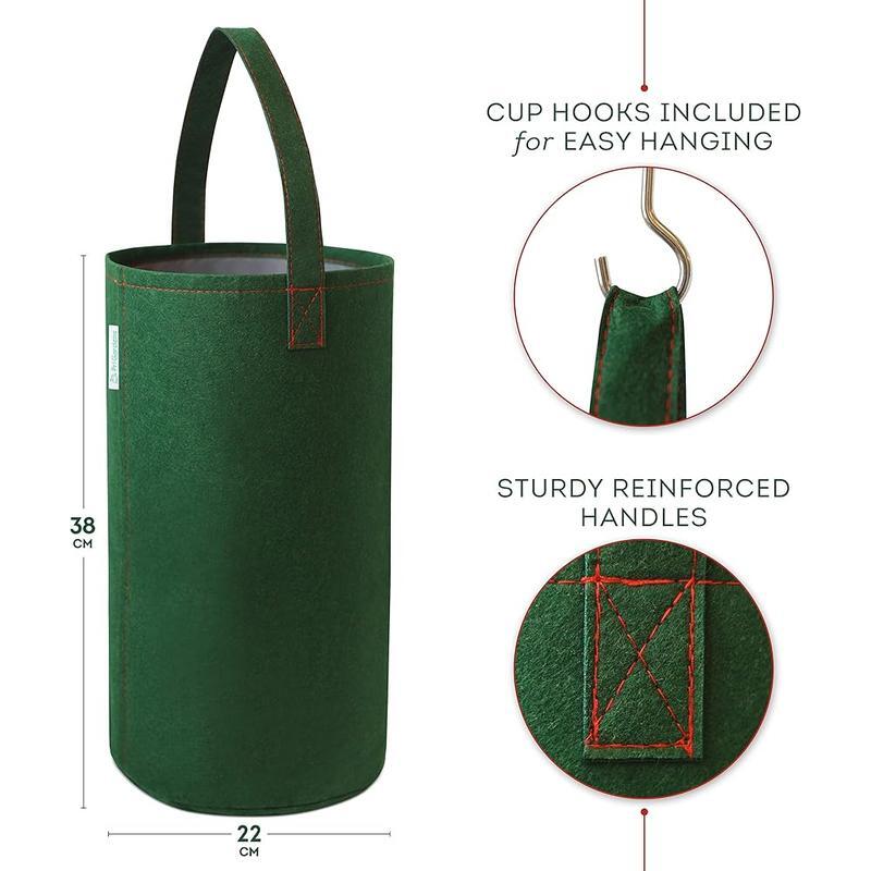 Upside Down Tomato Planter 2-Pack Garden Bag Space Saving Durable Easy Access US