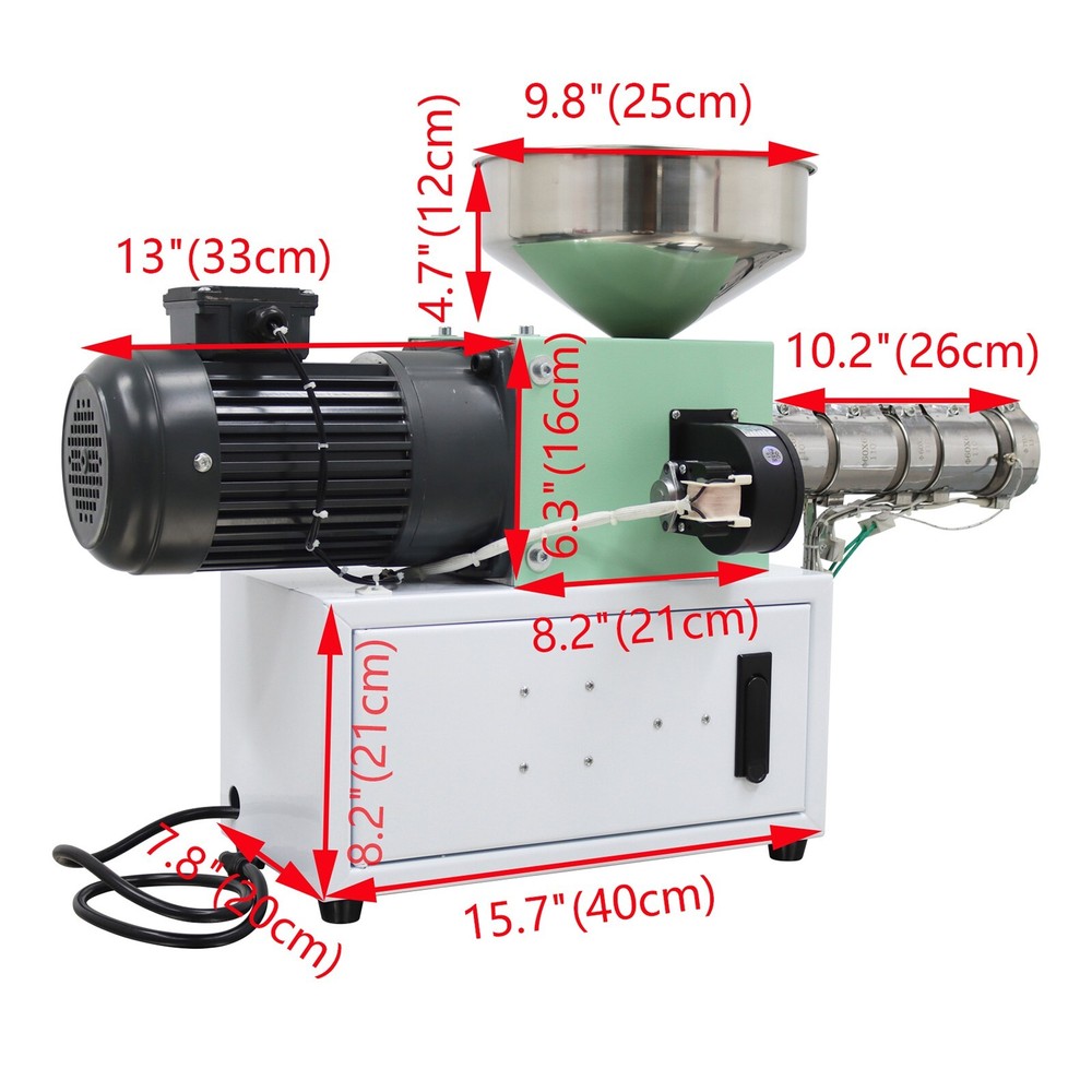Single Screw Extruder LD 13:1 Plastic Extrusion Processing Tool for 3D Printing