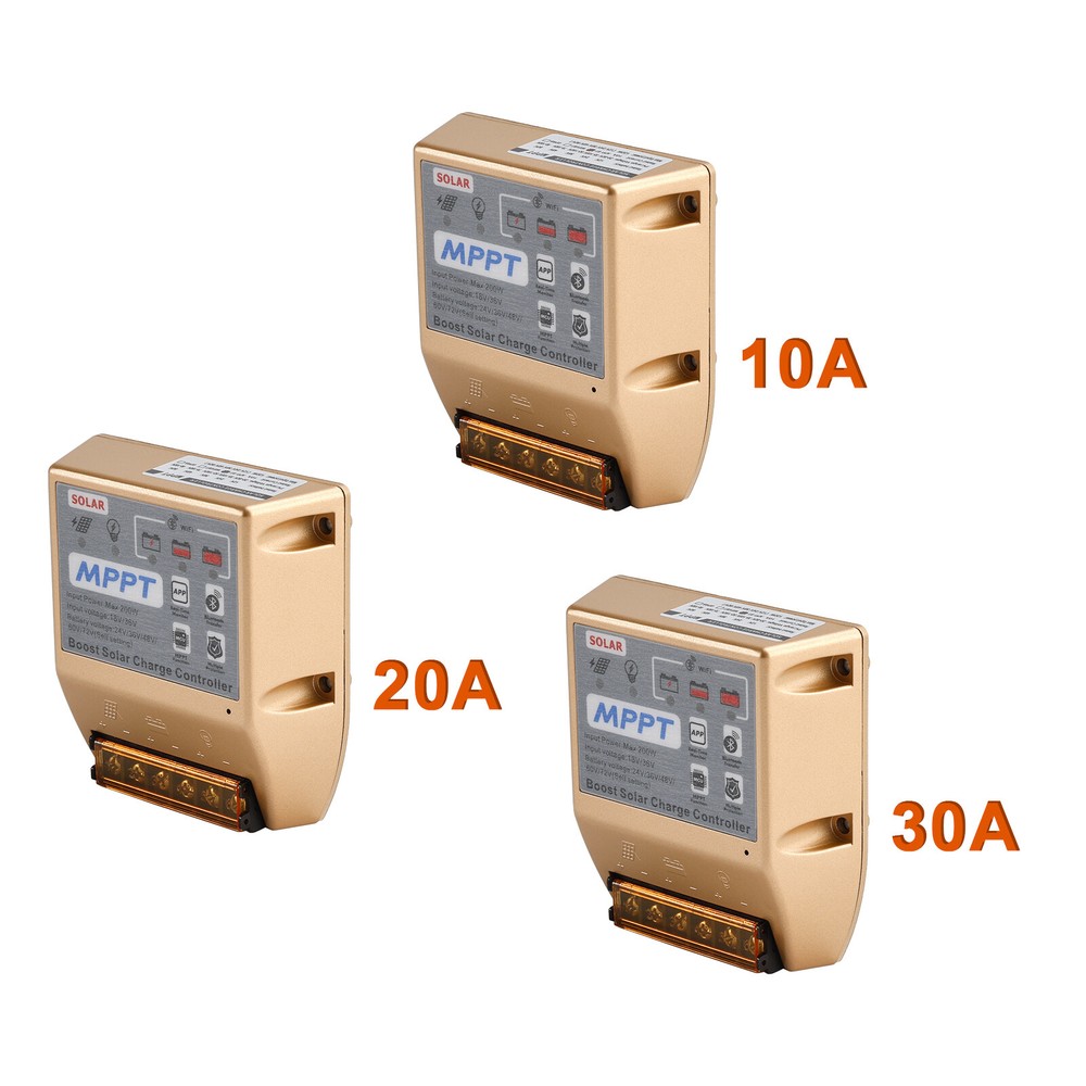 10A/20A/30A Boost MPPT Solar Controller 24V36V48V60V72V Mobile APP Smart Control