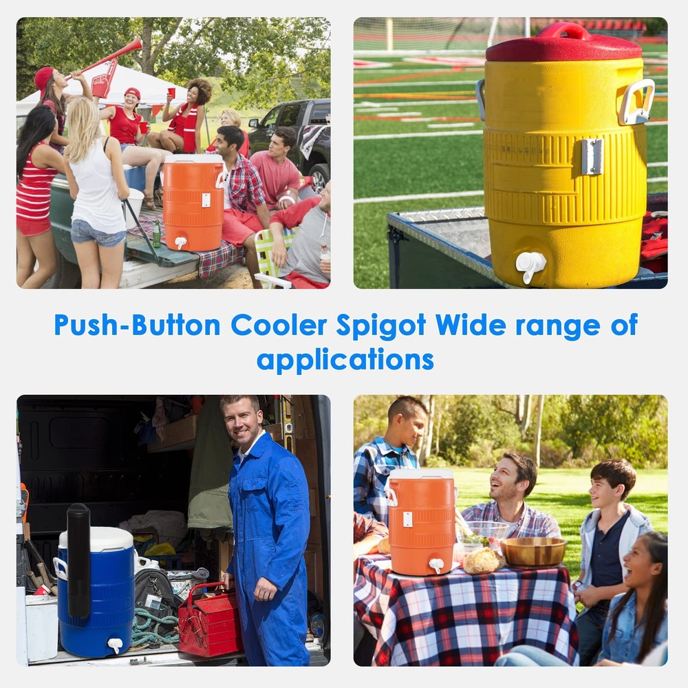 Push Button Water Spigot Replacement Compatible with Igloo 2, 3, 5,10 Gallon