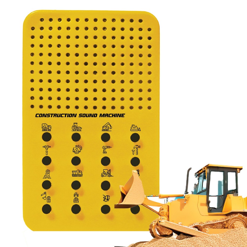 Construction Noisemaker with 16 Sounds, Whistles, Horns, and Engine Noises,