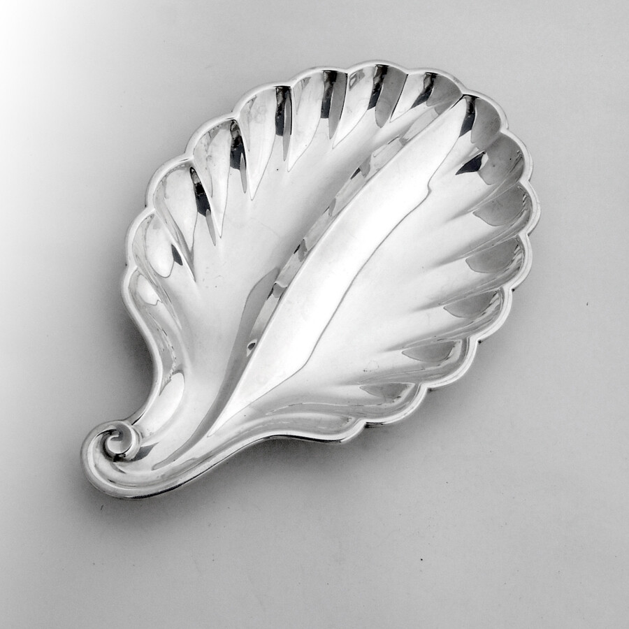 Leaf Form Serving Dish Frank Smith Sterling Silver