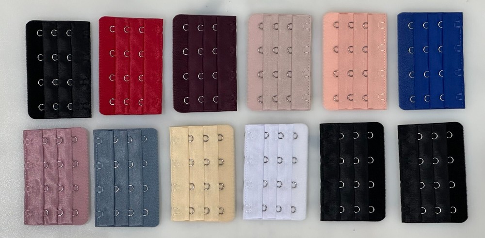 Bra Extender 4 Hooks Pre Packed Assorted Colors Ships from Illinois (6 pcs)