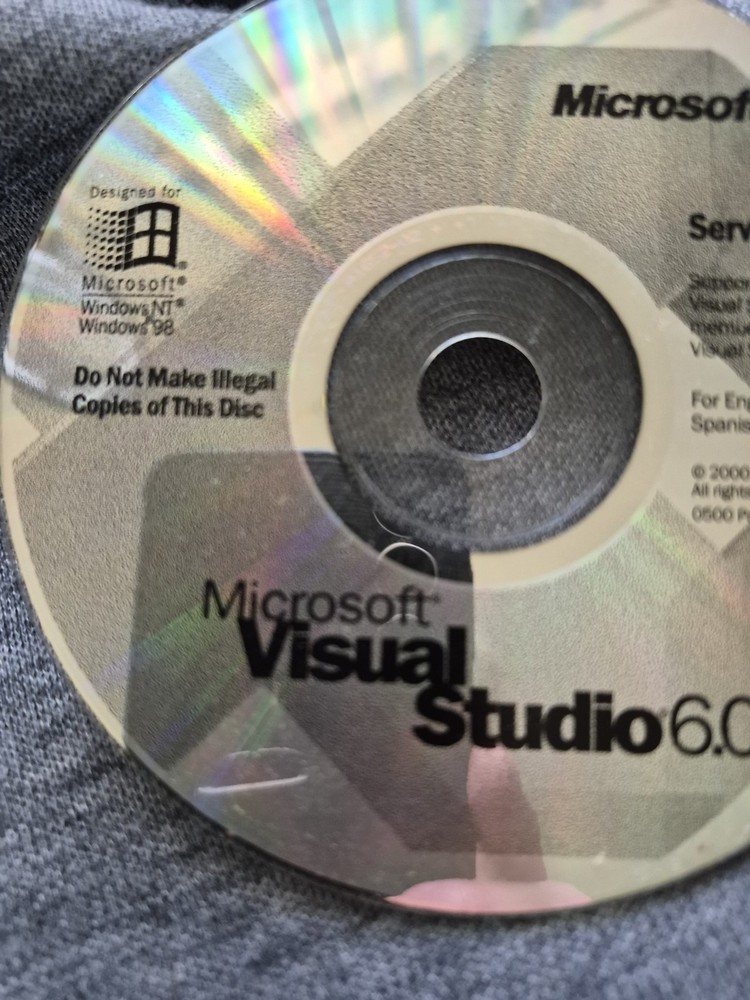 Microsoft Visual Studio 6.0 6 Enterprise Basic C++ FoxPro J++ SP Service Pack 4