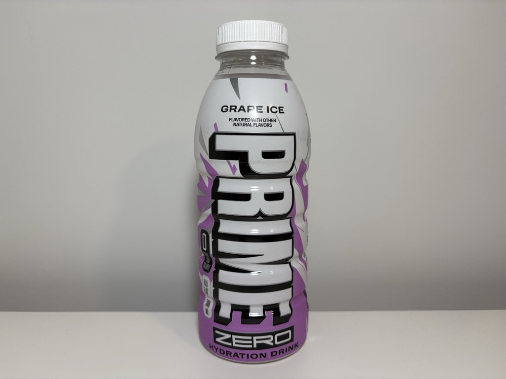 Sealed New Prime Hydration Zero Grape Ice 2026 Revamp US Bottle Drink
