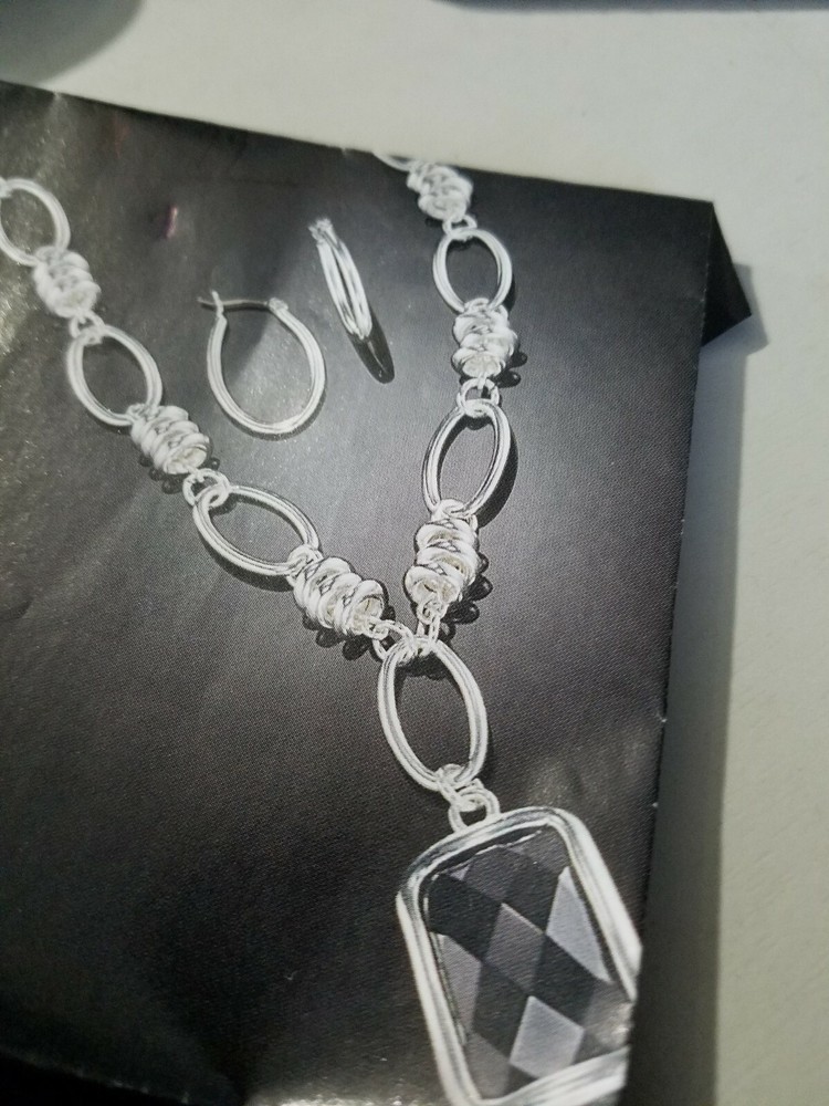 Faceted Rectangular Necklace  Gifts Set