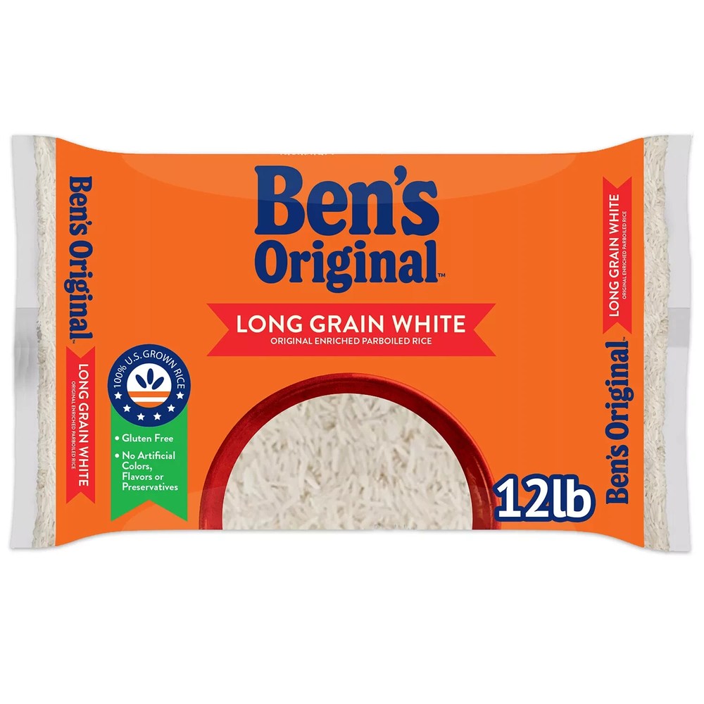 3 Pack - Ben's Original Enriched Long Grain White Parboiled Rice, 12 lbs.