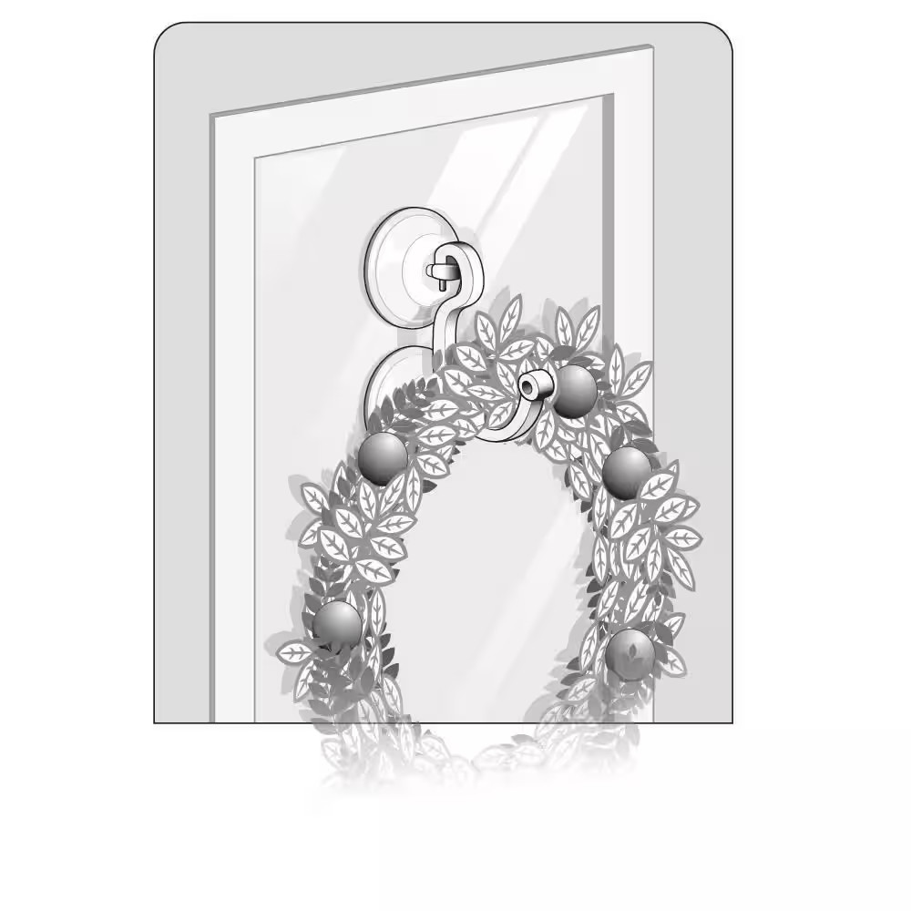 Double Suction Wreath Hook (10-Pack)