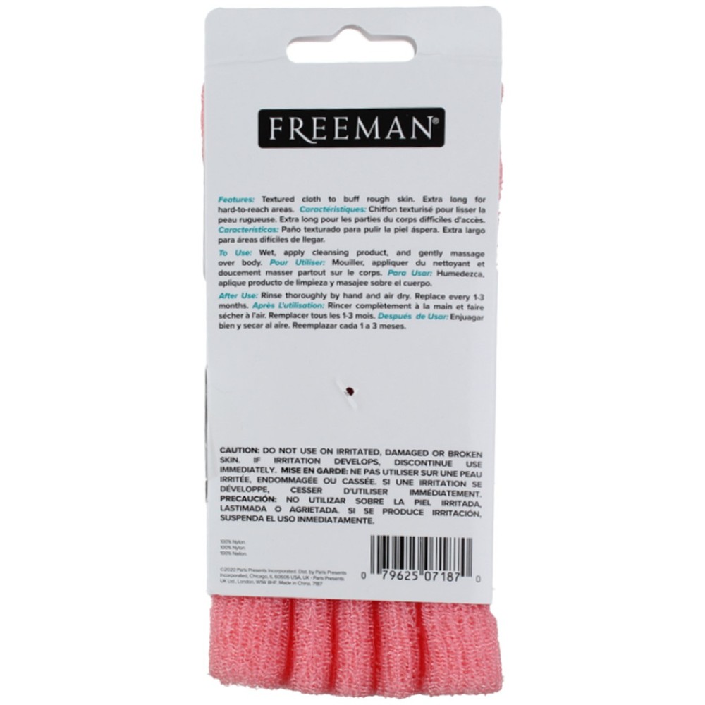 4 Pack Paris Presents Exfoliant Extra Long Bath & Shower Cloth, Assorted Colo...