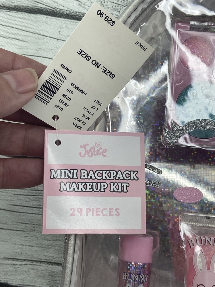 Justice Mini Backpack Make Up Kit Bunny
