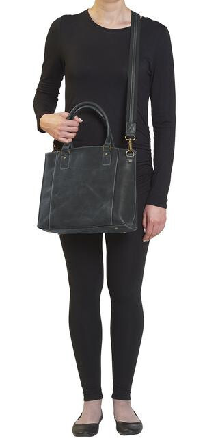 Distressed Leather Town Tote