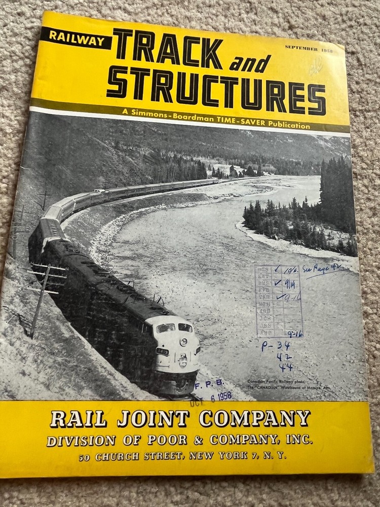 Railway Track and Structures - September 1958