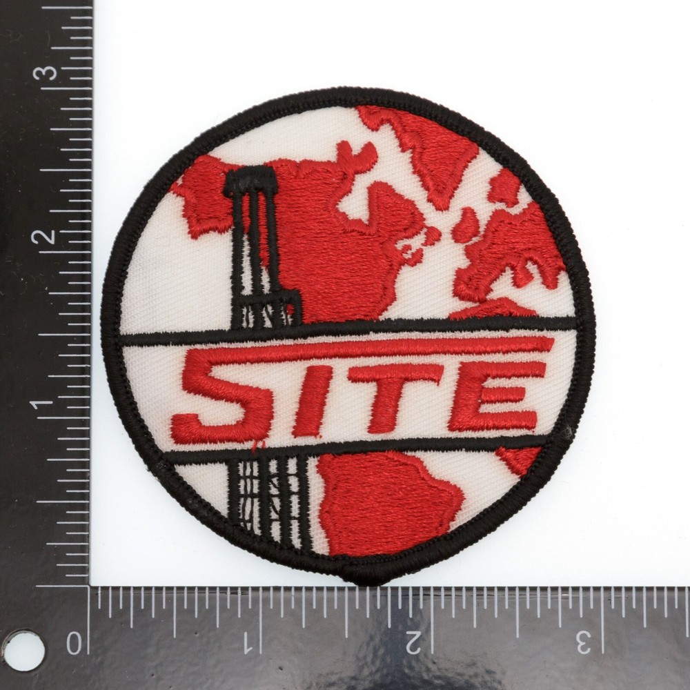 SITE Oil Rig Patch – Global Map Embroidery Drilling Training Program Red Black
