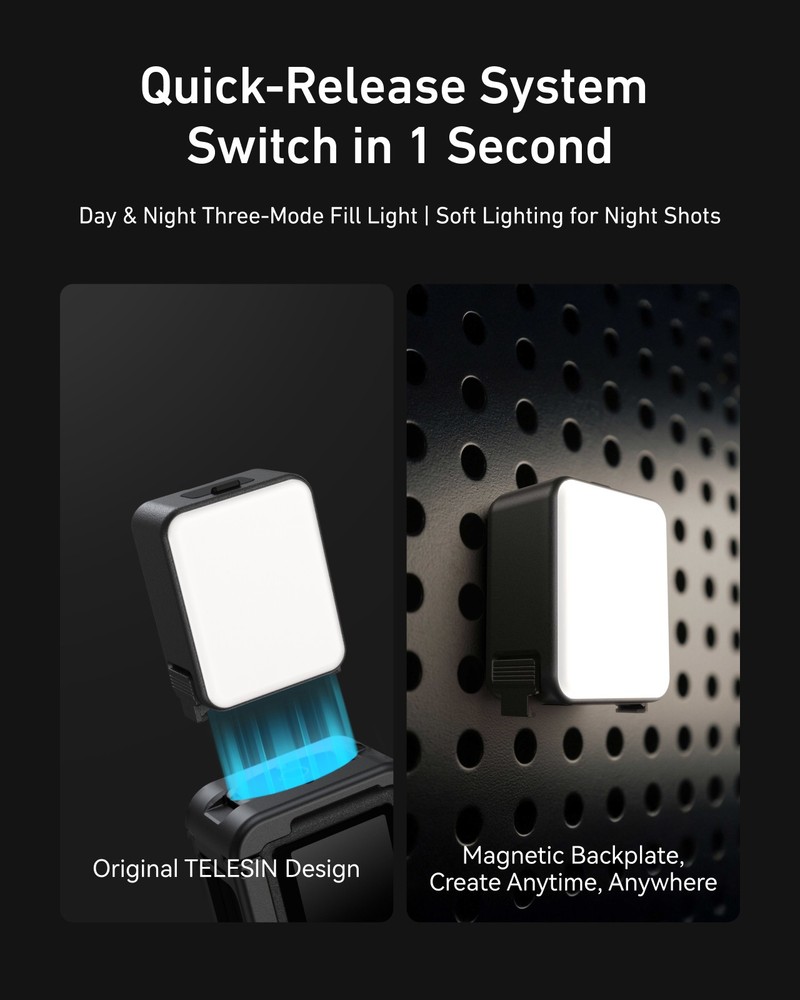 Magnetic Quick Release Fill Light Vlogging Light For DJI Osmo Action 5 Pro/4/3