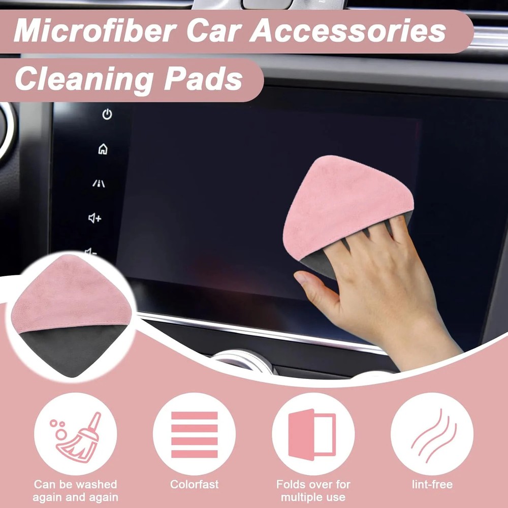 Car Screen Cleaner, 4.1''×4.1'' Microfiber Dashboard Wipes, Square Microfiber Cl