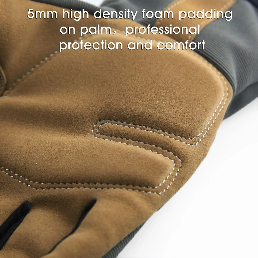 Olive Green Work Gloves Touch Screen Dexterity Polyester Light Duty 002