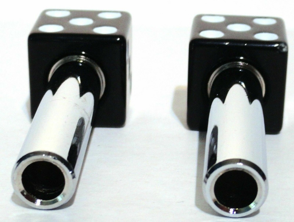 Door Lock Knobs Black Dice Screw on Inside Threaded 10-32 Plastic UP#70042