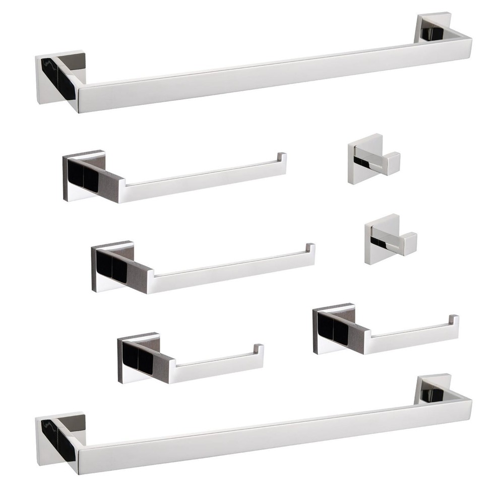 Versatile 8-Piece Bathroom Organizer Set - , Edges, Modern