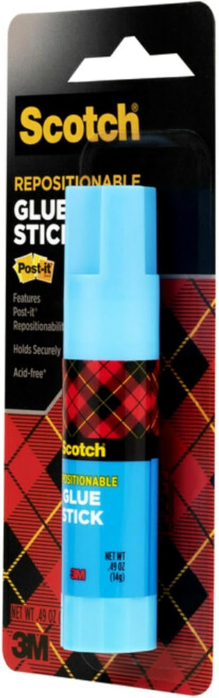 Removable Restickable Glue Stick, .49Oz, Repositionable Stick (3-Pack)