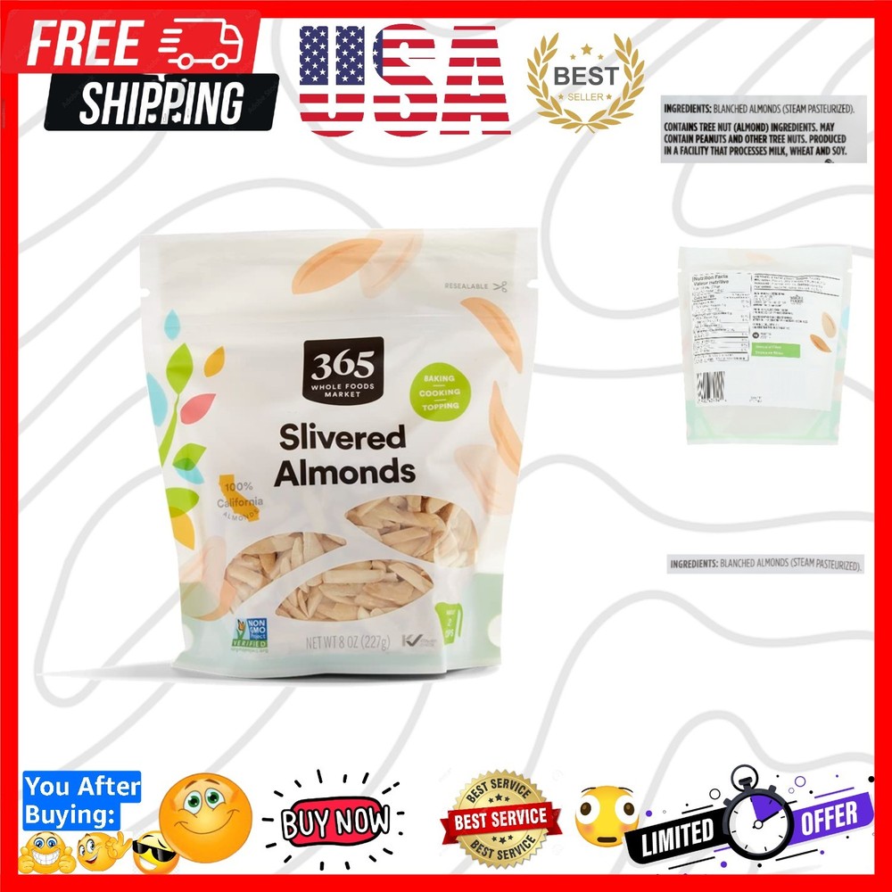 Blanched And Slivered Almonds, 8 Ounce