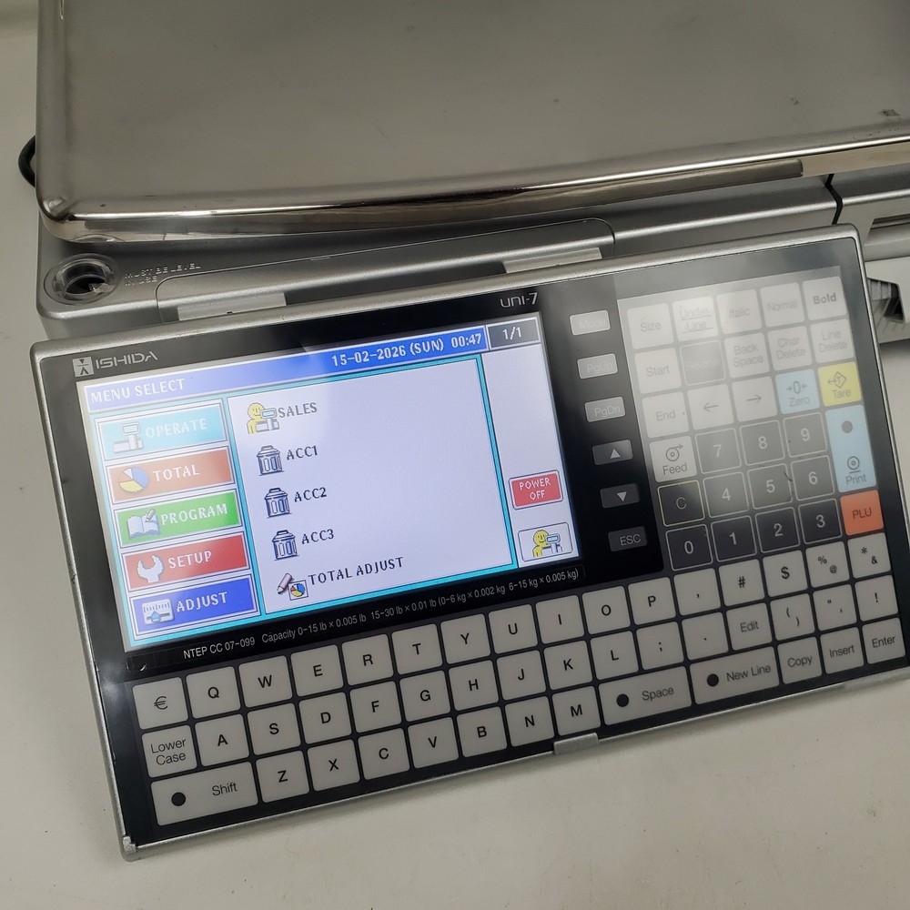 Ishida Uni-7 Computing Retail Scale with Printer