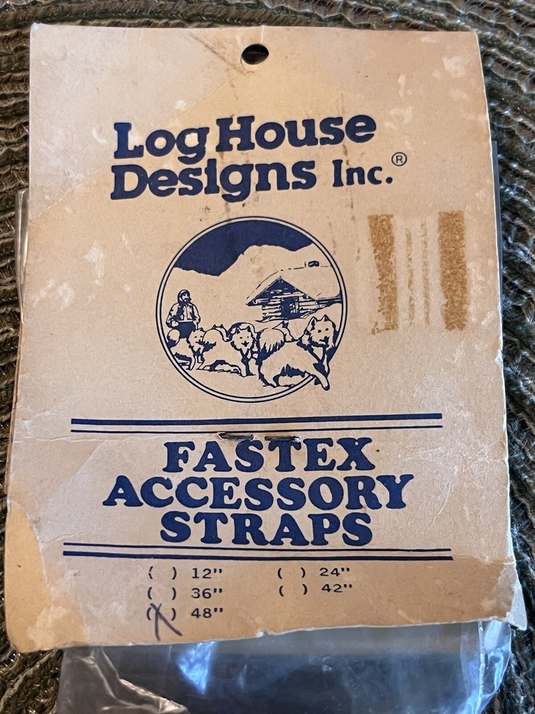Fastex Accessory Strap Black Buckle & 48” Black Strap/Log House Designx