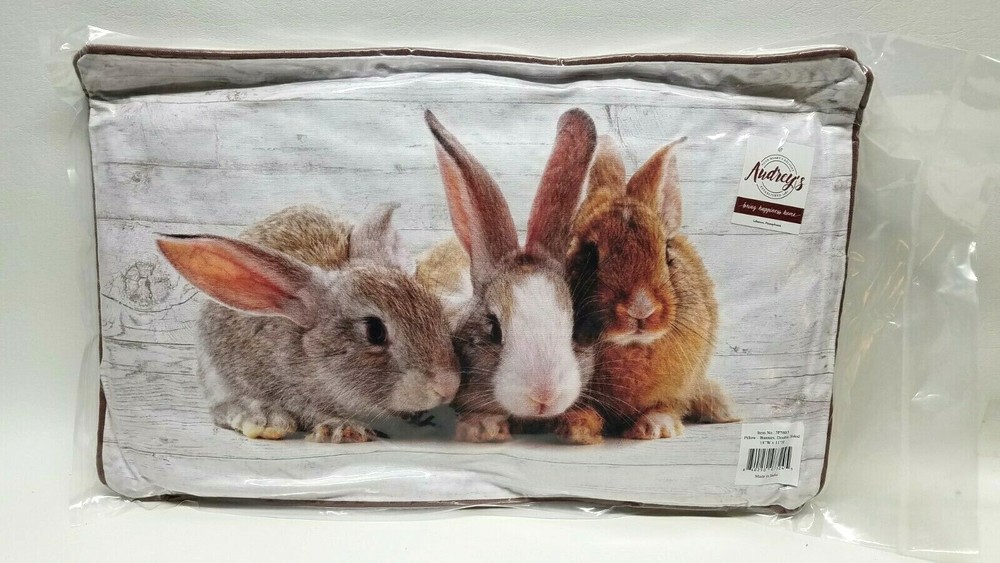 Audrey's. Easter, Decorative Pillow, BUNNIES, Double Sided