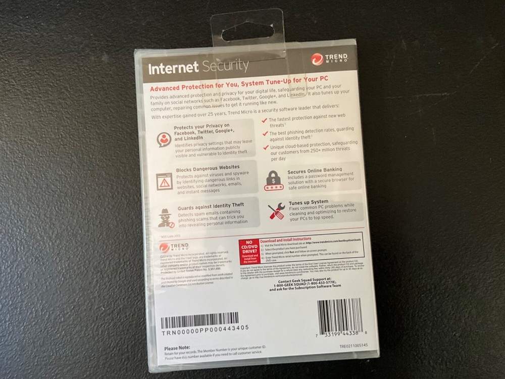Trend Micro Internet Security (Windows 8/Mac/And/iOS, 3 Devices Protected) NEW