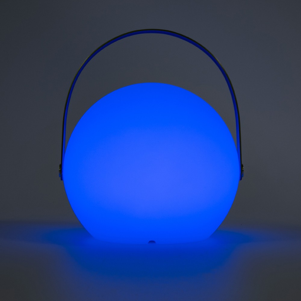 LED Table Lamp Sphere Dimmable w/ Handle Remote Control USB Battery Powered