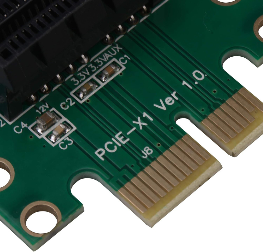 RDEXP Pci-Express 1X Riser Card 90 Degree Right Angle Riser Adapter Card
