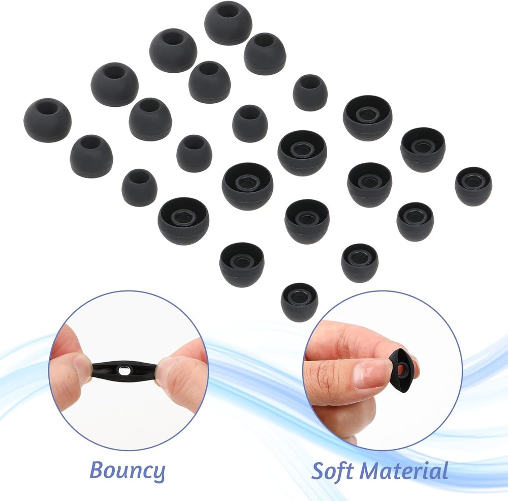 Silicone Earbud Tips Replacement Soft Covers Fit Most Headphones