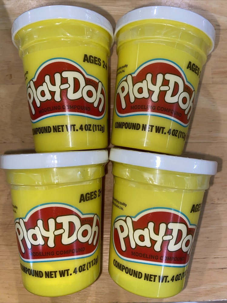 Play Doh White Modeling Compound Lot Of 4