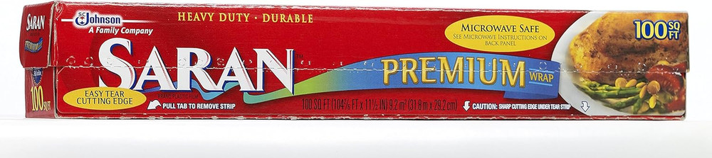 Saran Premium Plastic Wrap, 100 Sq Ft