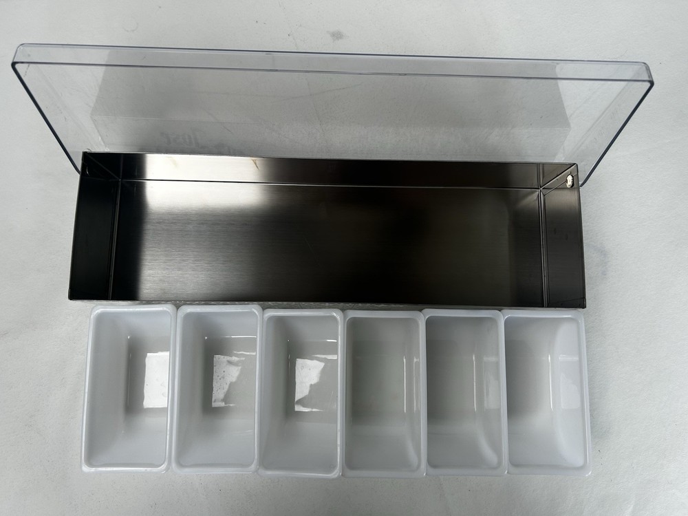 Jose Cuervo Condiment Caddy Tray With Six Removable Plastic Compartments