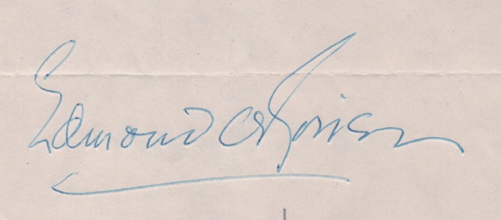 EDMOND O''BRIEN - DOCUMENT DOUBLE SIGNED 06/19/1947