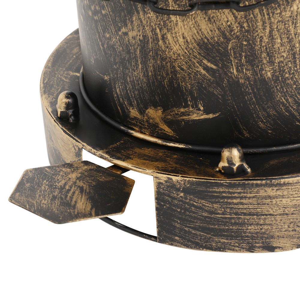 Retro Bronze Fire Hydrant Trash Can Creative Waste Bin Removable Inner Bucket