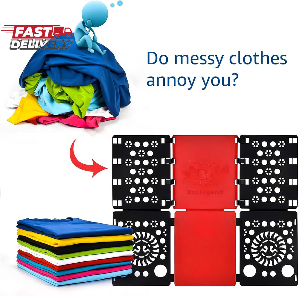 Boxlegend Version 3 Shirt Folding Board T Shirts Clothes Folder Durable Plastic