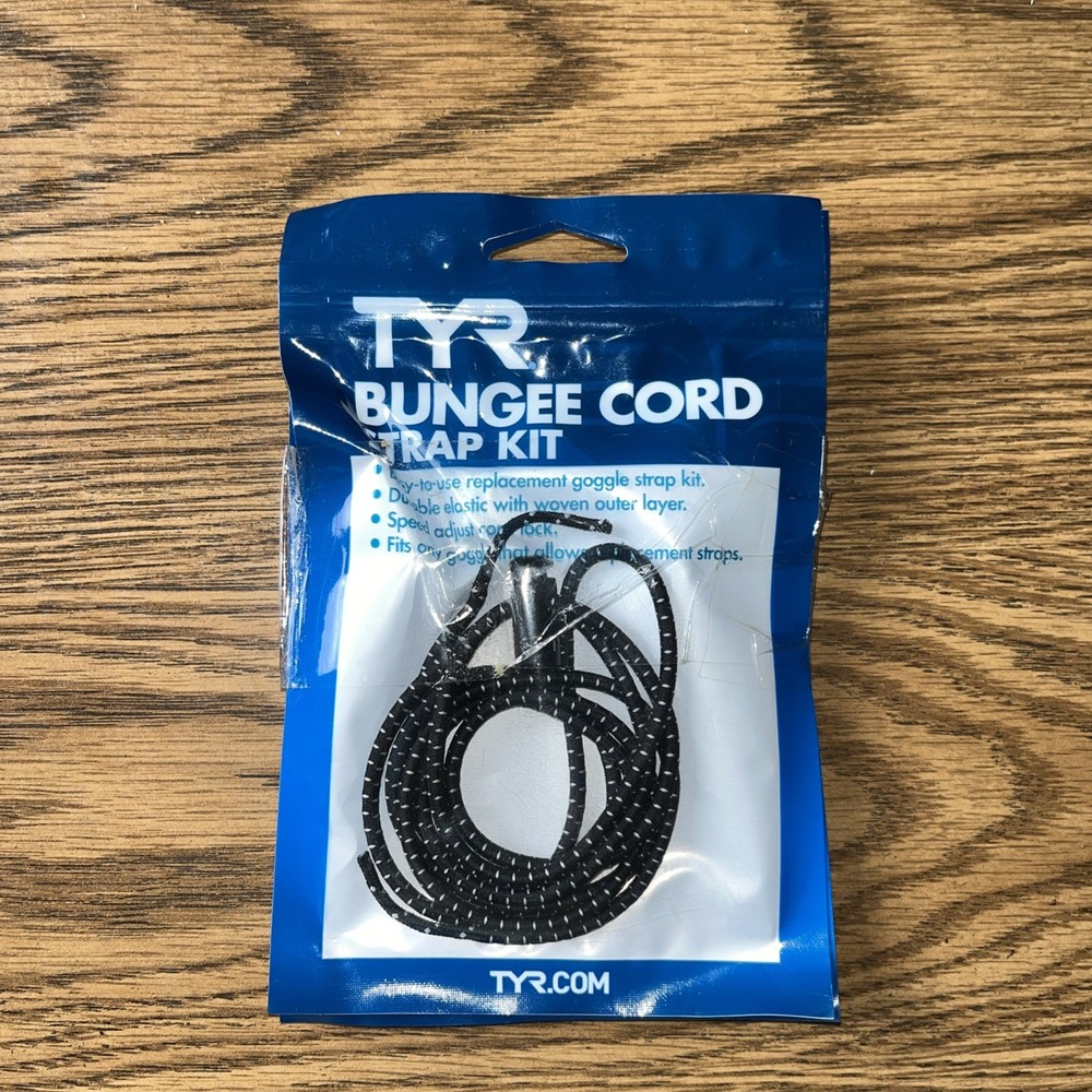 2-Pack TYRE Black Durable Bungee Cord Double Elastic Replacement Strap Kit